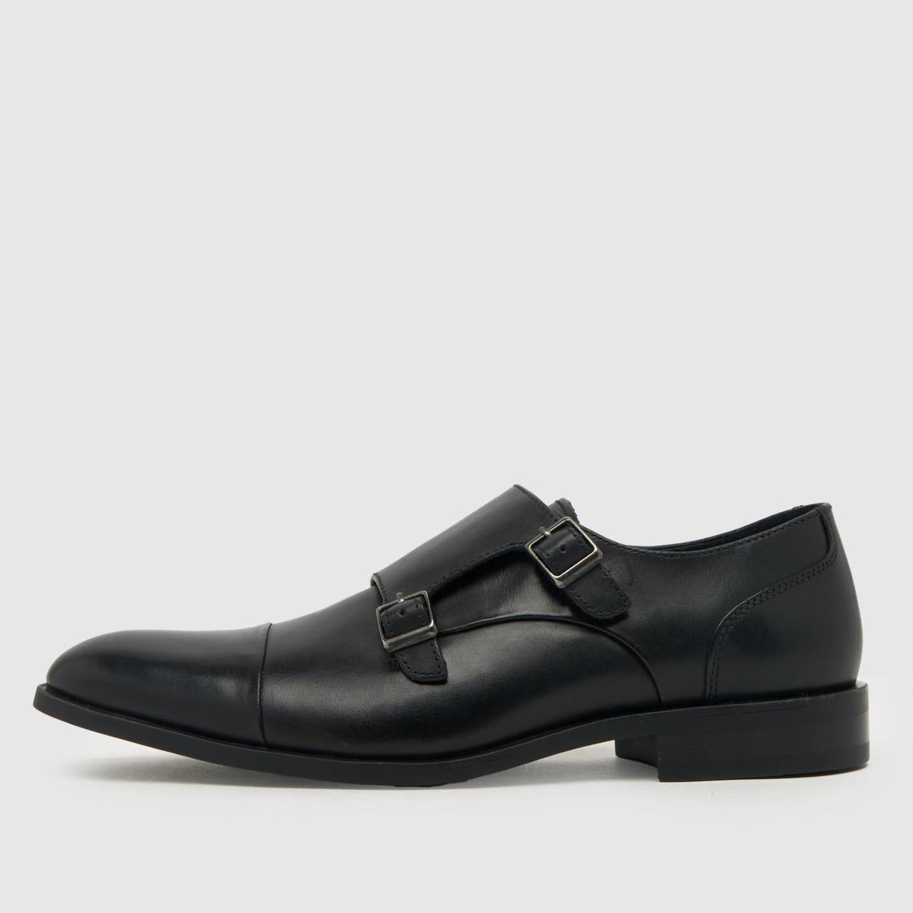 Rossa Leather Monk in Black
