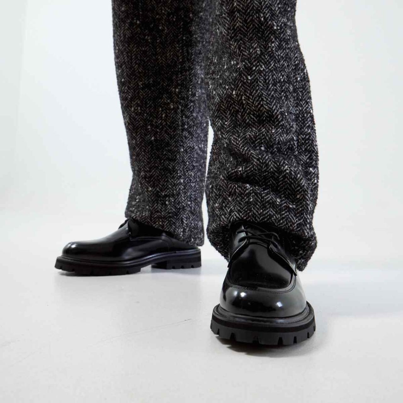 Pascal Leather Lace Up in Black
