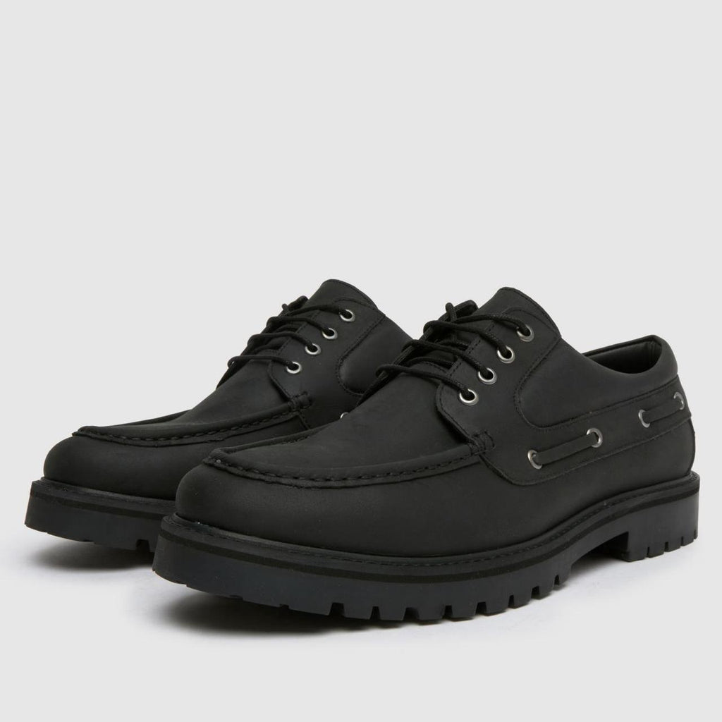 Patrick Leather Lace-Up in Black