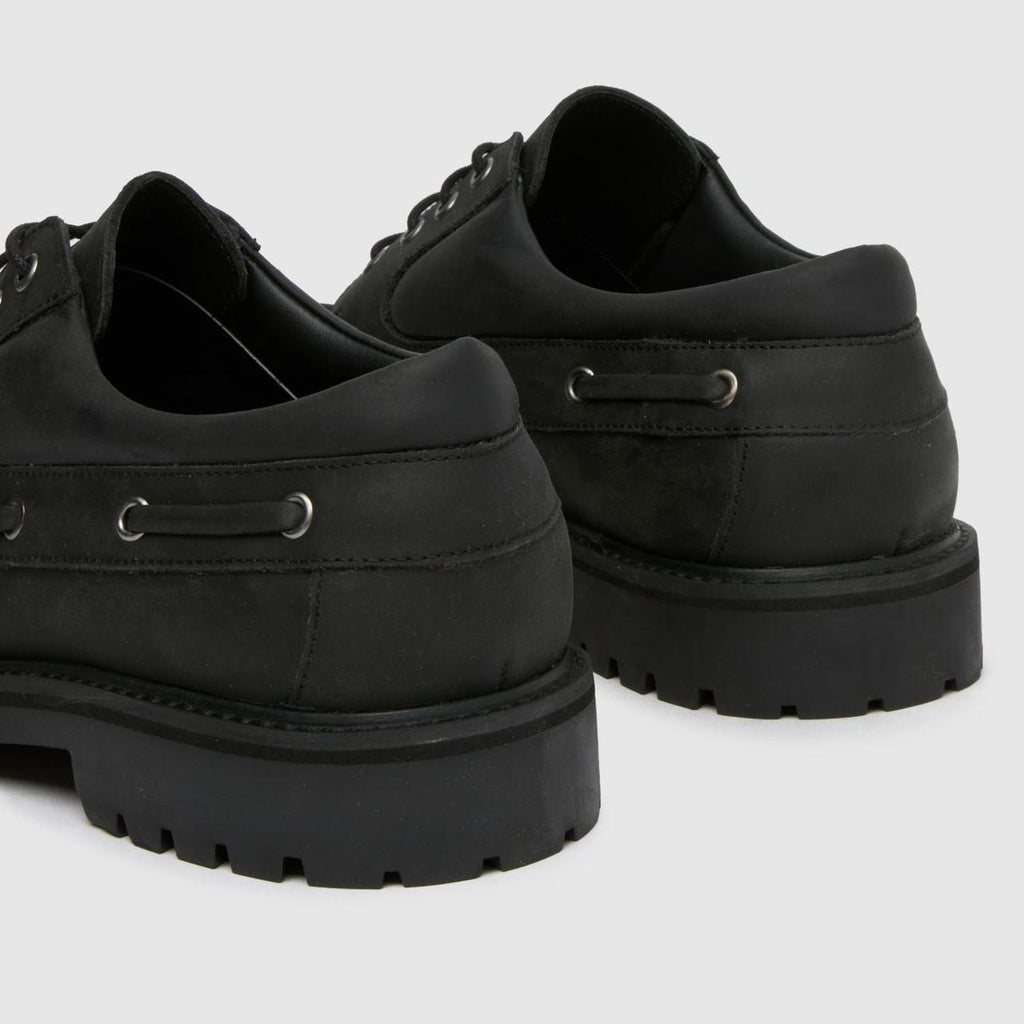 Patrick Leather Lace-Up in Black