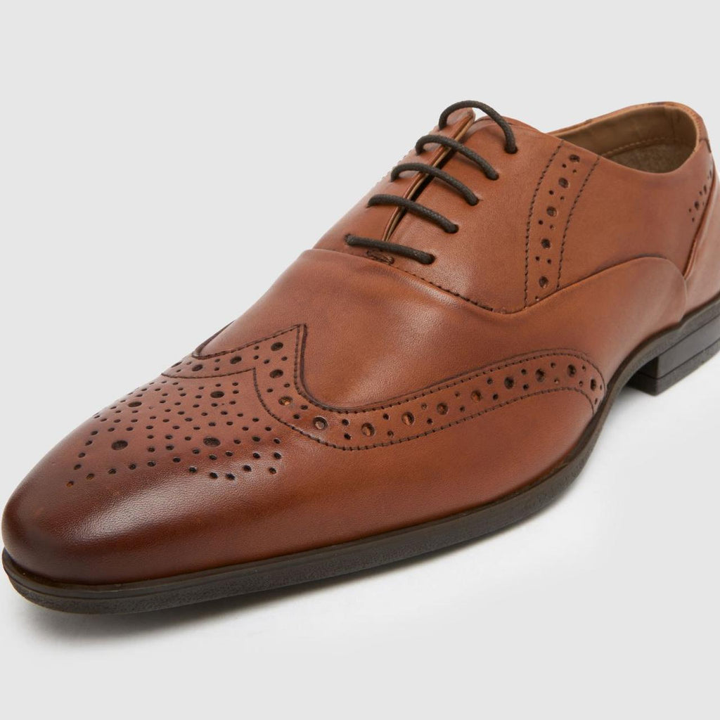 Row Leather Brogue in Tan