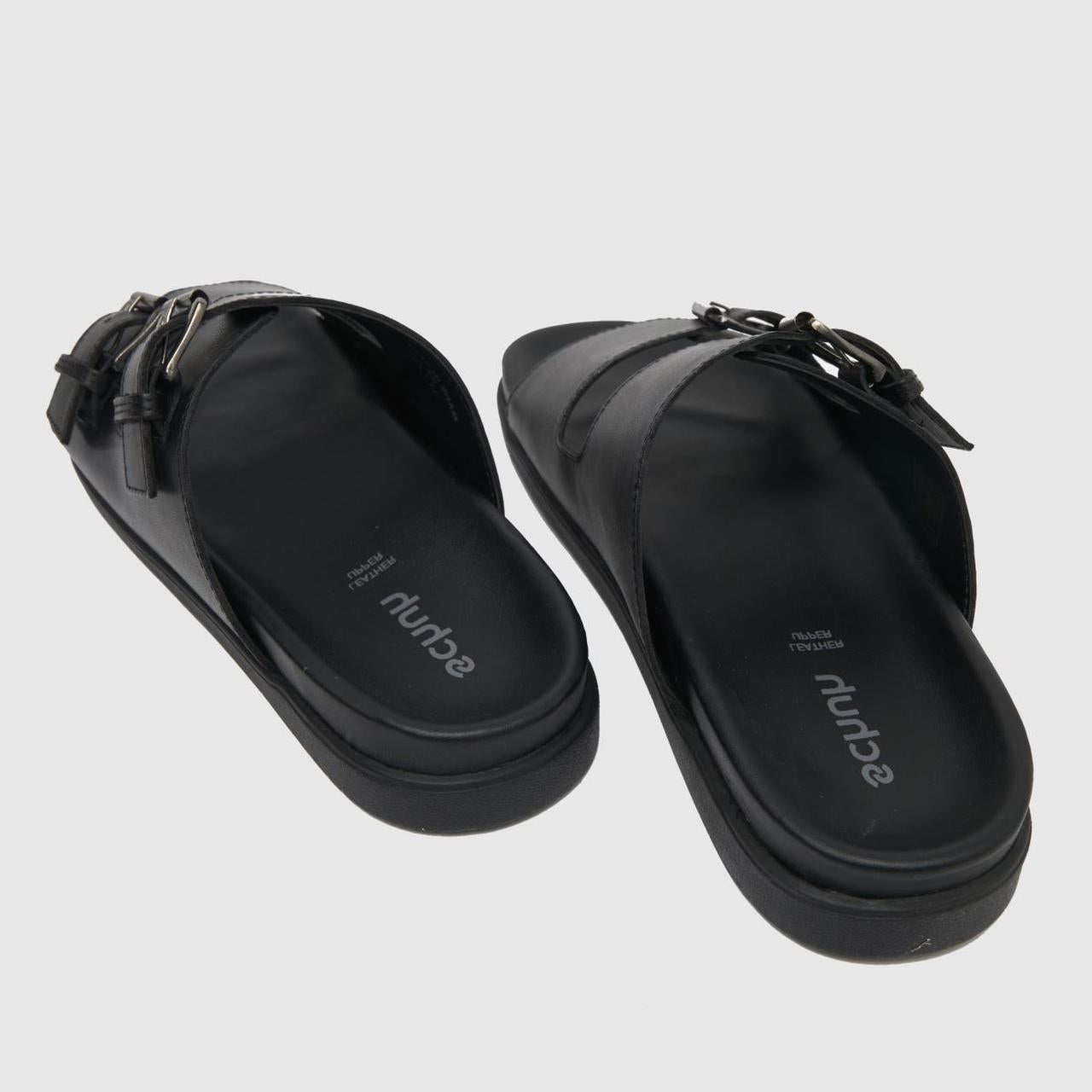 Sami Leather Footbed in Black