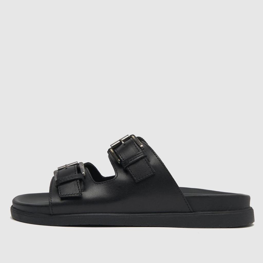 Sami Leather Footbed in Black