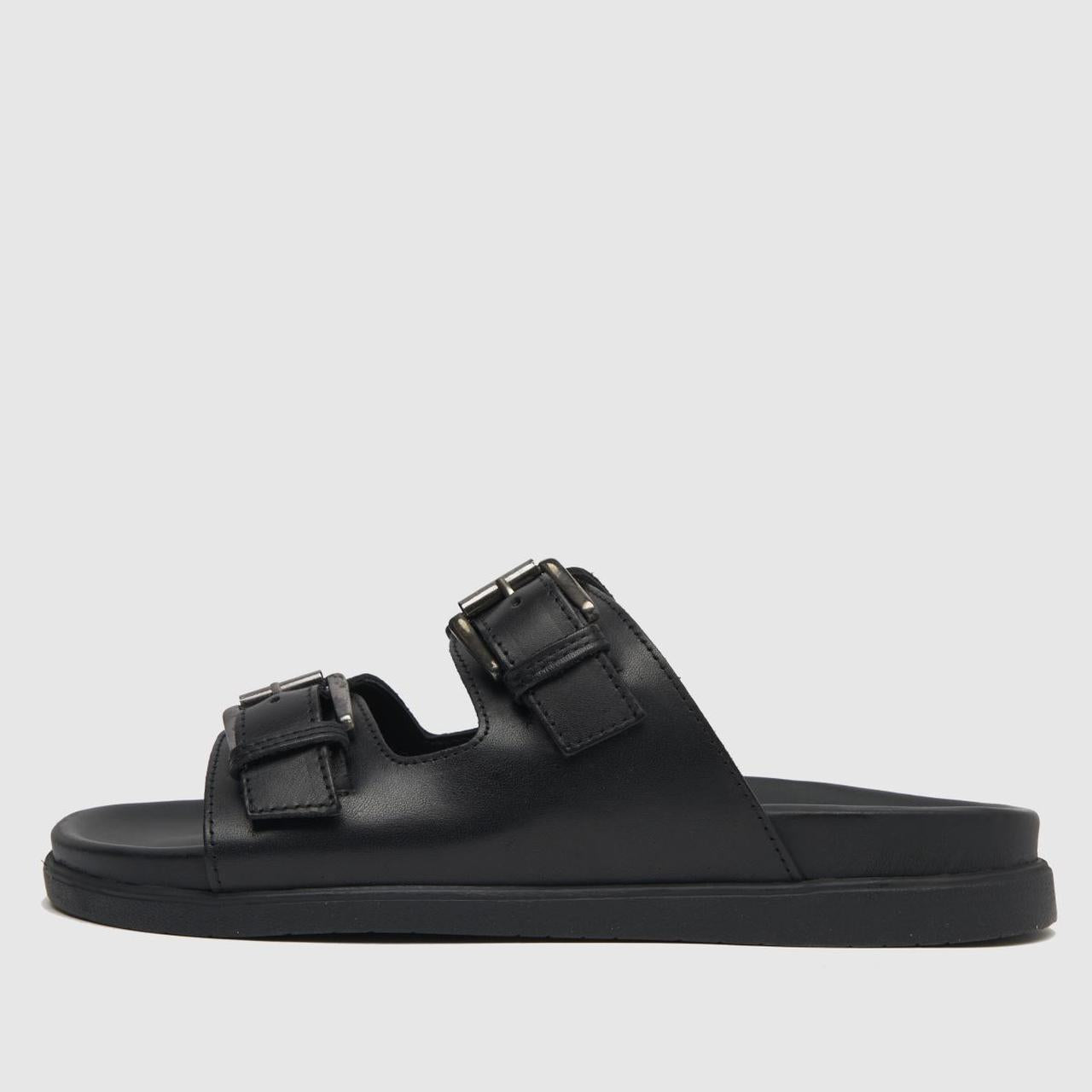 Sami Leather Footbed in Black