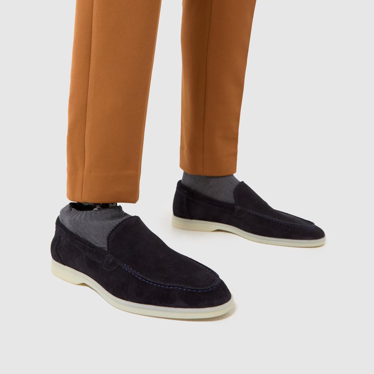 Philip Suede Loafer in Navy